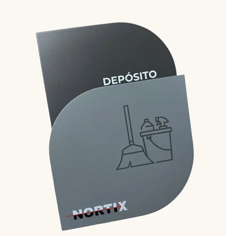 premium layered directional signage piece