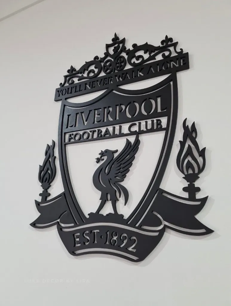 Football clubs logos patterns laser cut  wall art