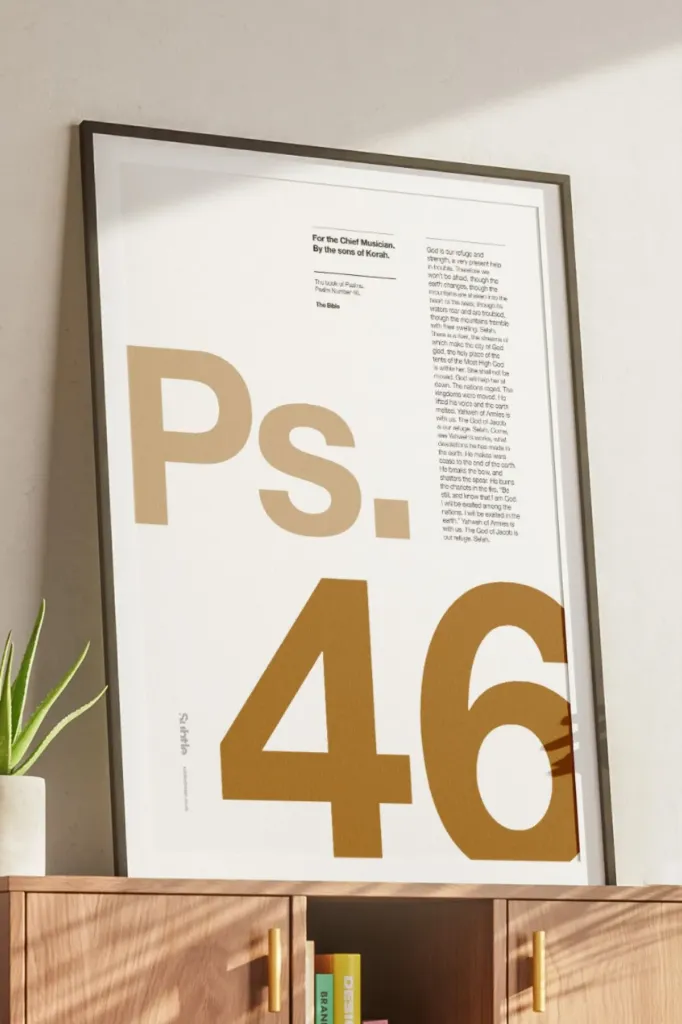 Printed Bible Verse wall art |Minimalist design